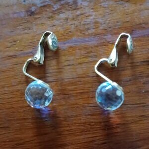 Crystal Bead pierced earrings